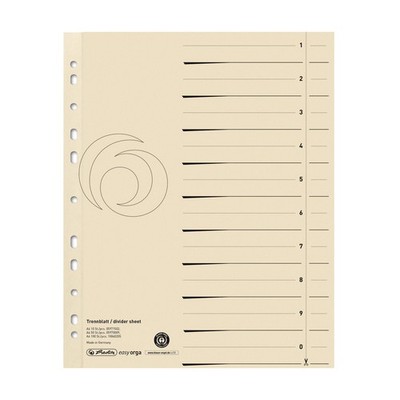 Herlitz Trennblatt A4 chamois 10er Set