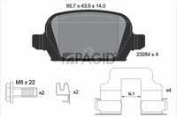 Pagid Bremsbelagsatz Scheibenbremse T5143N FüR Opel Tigra Twintop X04 Corsa X01