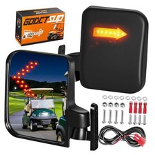 Golf Cart Rear View Mirrors, Folding Golf Cart Side Mirrors with Turn Signal