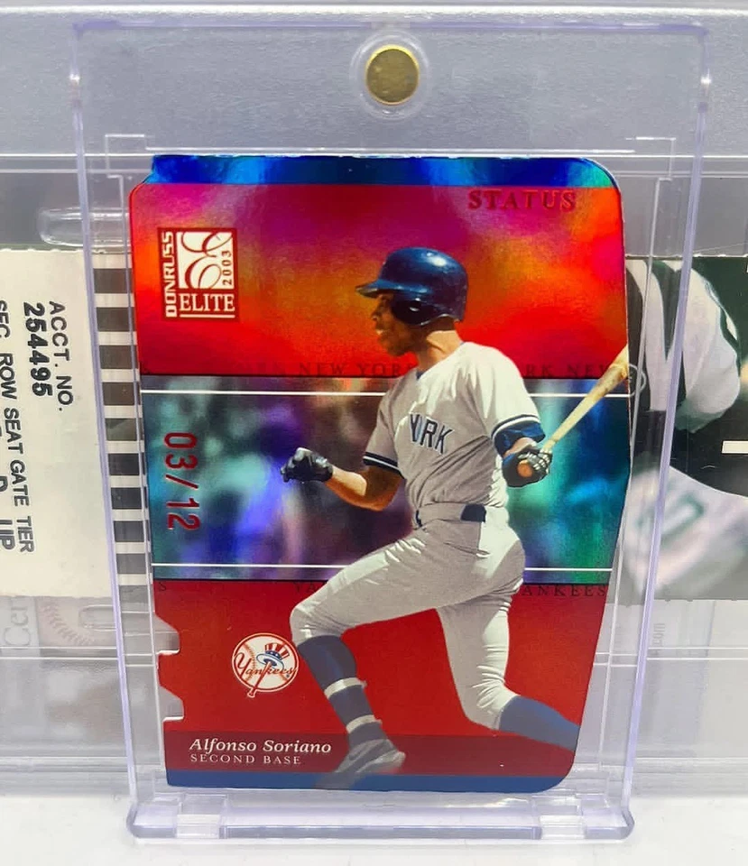 Alfonso Soriano 2003 Donruss Elite Complete Rainbow Aspirations 1/1 Included - Image 3 of 4