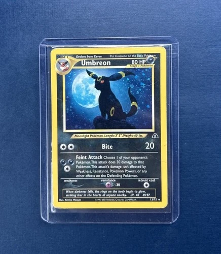 Pokemon TCG Umbreon Neo Discovery Holo Card 13/75