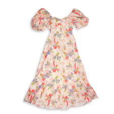 English Factory Floral Maxi Dress Womens Size S Sweetheart Neck Puff Sleeve NWT