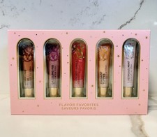 NIB Victoria's Secret Flavored Lip Gloss Gift Set Pear, Fig, Apple, Toffee, Mint