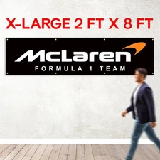 McLaren F1 Garage banner McLaren flag 2x8ft Garage Wall Art & Outdoor workshop