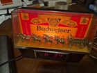 Vintage Budweiser Clydesdale Horses Digital Clock Light Bar Sign King of Beer