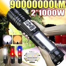 90000000LM Super Bright LED Flashlight Multifunctional Rechargeable Tactical US