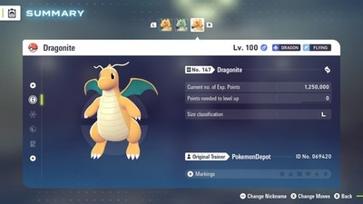 Dracolosse Dragonite Shiny 6IV - Pokémon Legends ZA, événement Rapide, Neuf