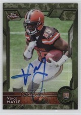 2015 Topps Chrome Rookies STS Camo Refractor 18/99 Vince Mayle #168 Auto 2u3