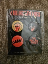 Rolling Stones Banda 50 Aniversario Gira Mundial Coleccionista Botón Pin Set RARO!