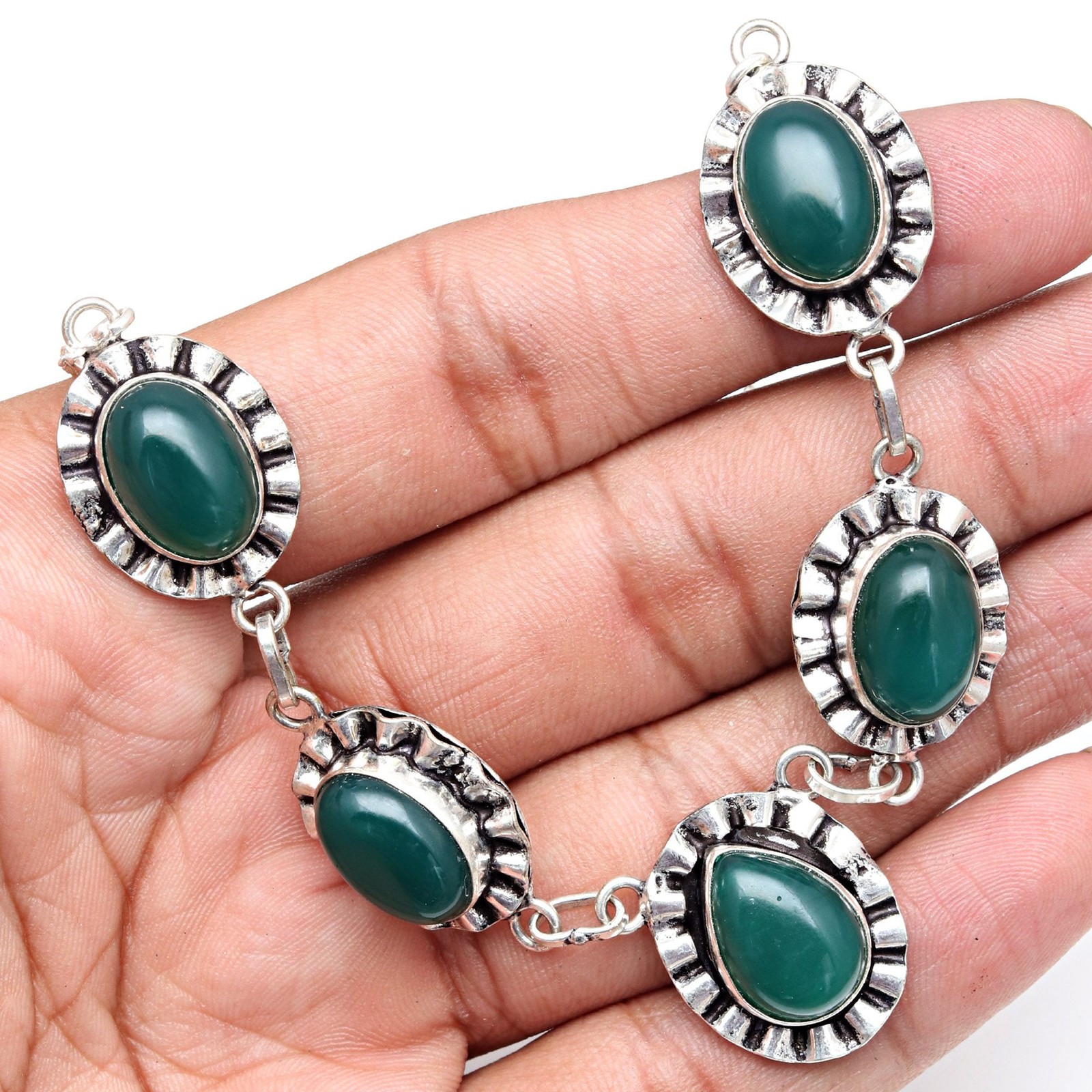 Green Onyx Gemstone Handmade Necklace for Mother's Day 20 Inch