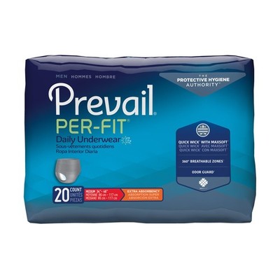 Prevail Disposable Underwear Male Medium 20 Ct