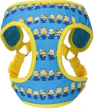 Minions Dog Harness, Large, Blue Minions in a Row | Comfortable Mesh No-Pull Dog