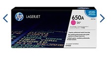 GENUINE HP LaserJet 650A CE273A Magenta Toner Cartridge NEW OPEN BOX FREE SHIP