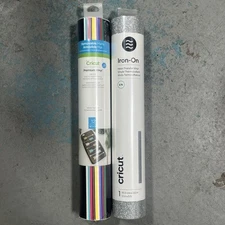 Cricut Premium Vinyl Variety Sampler 12 Sheets And Heat Transfer Vinyl Iron-on