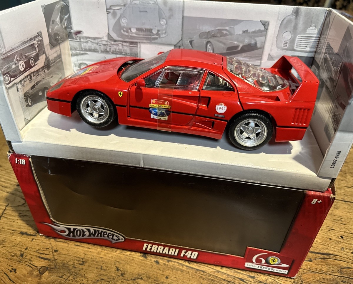 Rare Hotwheels 60th Anniversary Ferrari F40 1/18 | eBay UK