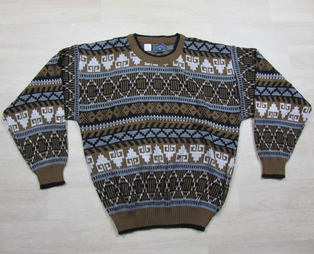 Multi-Color Geometric Casual Vintage Sweaters for Men for sale | eBay