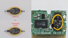 Perfect-Fit CR1616 3V Solder - Tabbed Battery (X2) for Game Boy Advance (GBA)