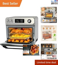 24L Air Fryer Backofen mit Drehspieß - 10 in 1 Edelstahl Kochwunder