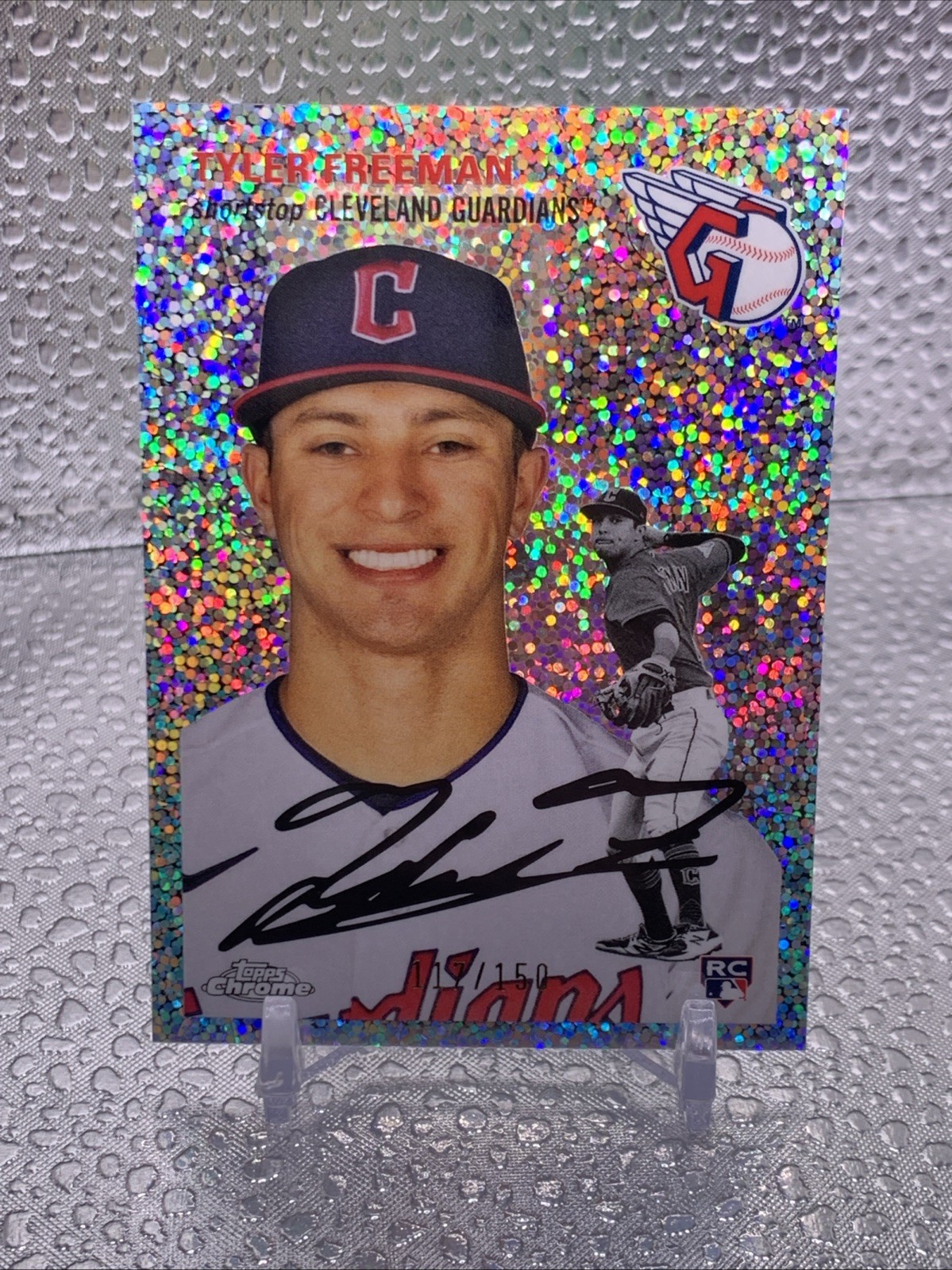 2023 Topps Chrome Platinum Anniversary Tyler Freeman #36 Speckle Refractor /150