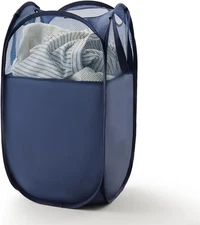 Pop up Foldable Laundry Basket, Mesh Laundry Hamper with Reinforced Handles for 