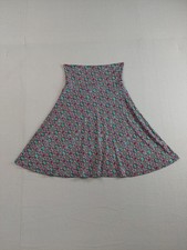 LuLaRoe Azure Skirt Womens Small Multicolor Geometric A Line Stretch High Waist
