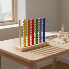Wooden Children Arithmetic Frame Colorful Educational Toy