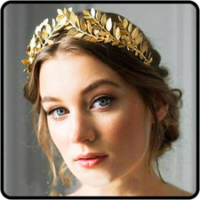 Gold Leaf Crown Greek Goddess Accessories for Women