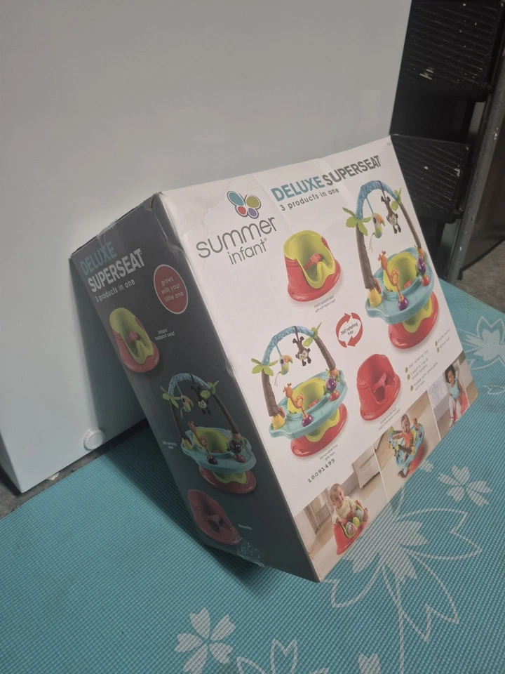 Summer Infant Deluxe Super Seat Wild Safari Asiento Elevador Falta Tornillos Caja Abierta Foto 2 de 2