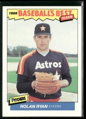 1986 Fleer Baseball's Best Sluggers vs. Pitchers Nolan Ryan #30 Houston Astros