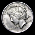 1921 Peace Dollar Silver ---- Nice Coin  ---- #492U