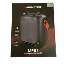 Monster Portable Bluetooth Speaker MFS1 Indoor Outdoor Handle Black NEW OPEN BOX