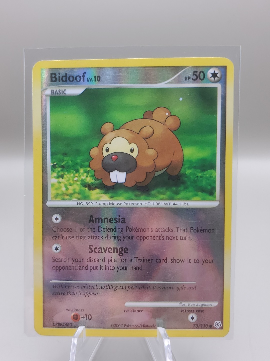 Bidoof #70/130 Reverse Holo Diamond and Pearl LP