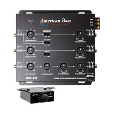 American Bass AB3X  Active 3-Way Crossover  RCA Line Driver with Sub Bass Knob