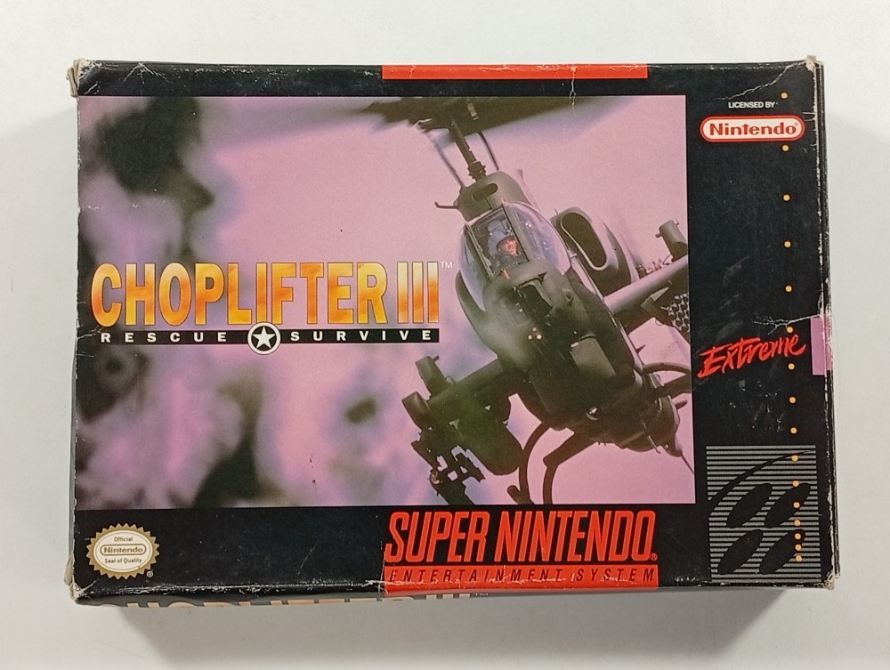 CHOPLIFTER III SUPER NINTENDO (SNES) NTSC-USA (WITHOUT HOLD - GOOD CONDITION OVE