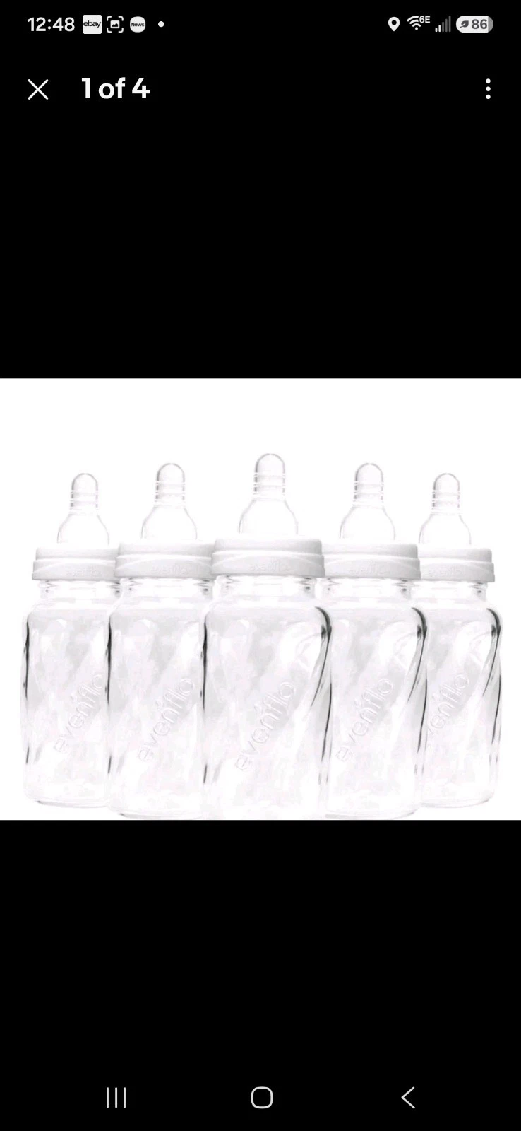Evenflo 6 - 4 oz Classic Glass Nursers