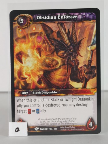 Obsidian Enforcer - Twilight of the Dragons - 157/220 - WoW TCG - Common - Picture 7 of 36