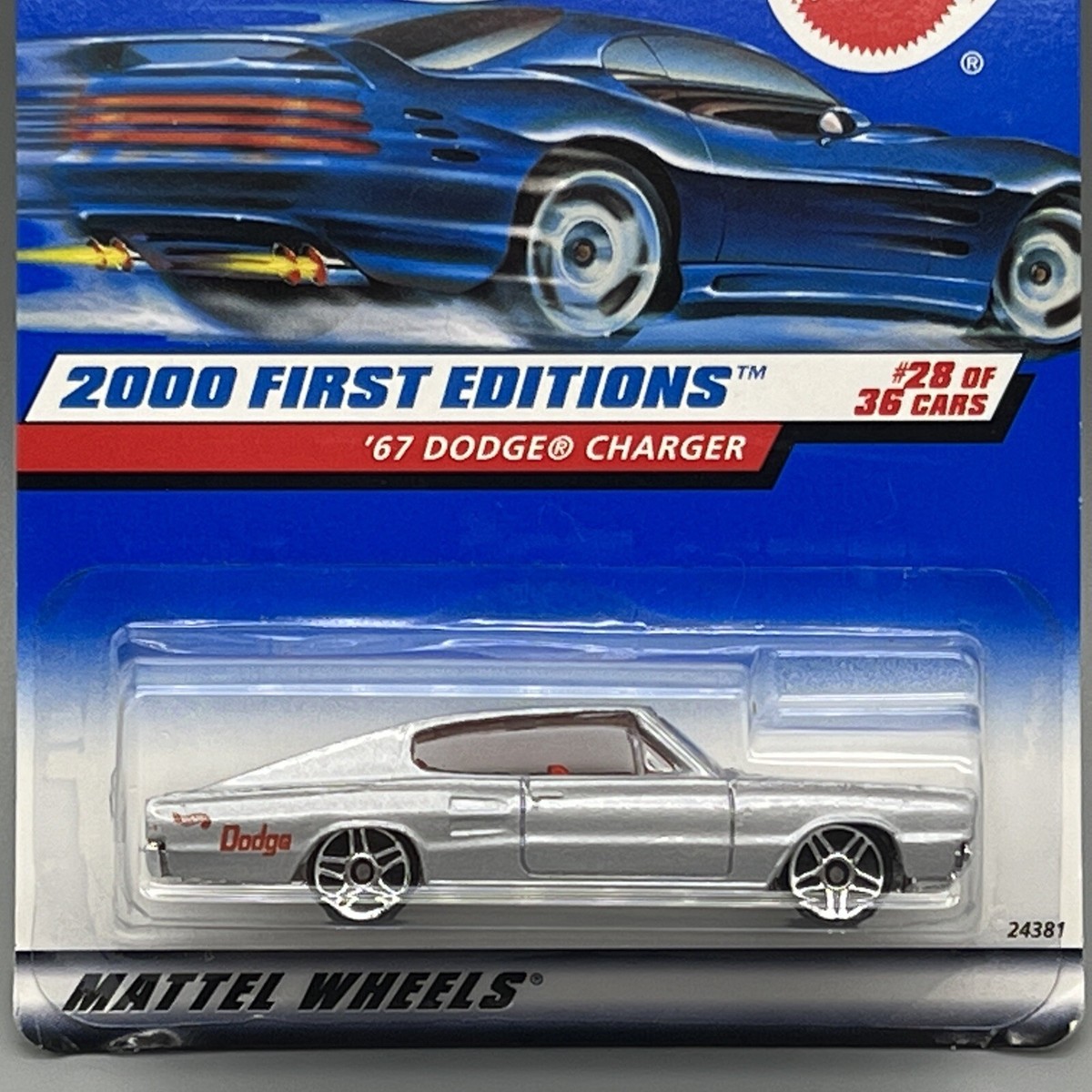 Hot Wheels 2000 First Editions '67 Dodge Charger Silver Free