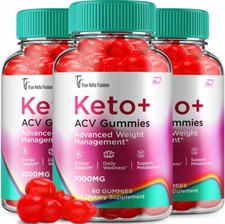 (3 Pack) True Keto Fusion ACV Gummies Supplement - TrueKeto Fusion ACV Gummy...
