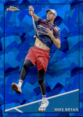 Mike Bryan 2021 Topps Chrome Sapphire Tennis Blue Sapphire Parallel SP #73