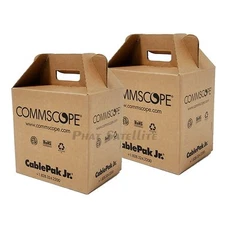 2 x 500' RG6 Coaxial Coax RG6 Cable 1000ft BULK PAYOUT PULL BOX COMMSCOPE RG-6