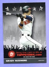  2009   Topps ToppsTown Insert TTT3   Grady Sizemore Indians