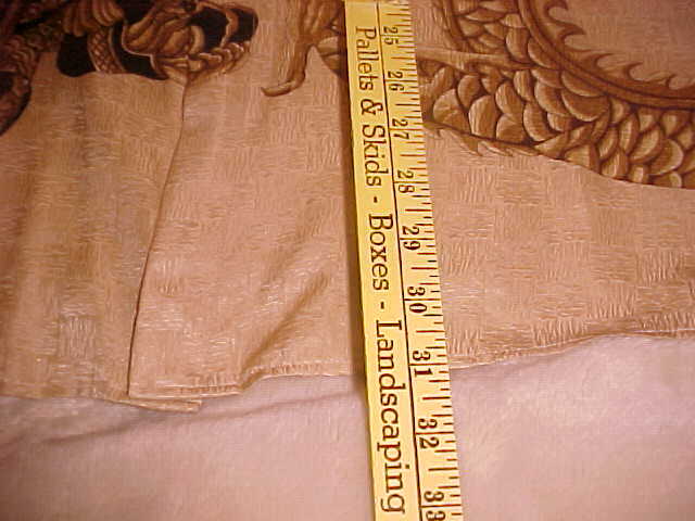 Chemise Homme En Soie Creme De Silk - Motif Samouraï, Tailles 4XL-5XL, Neuve Avec étiquette