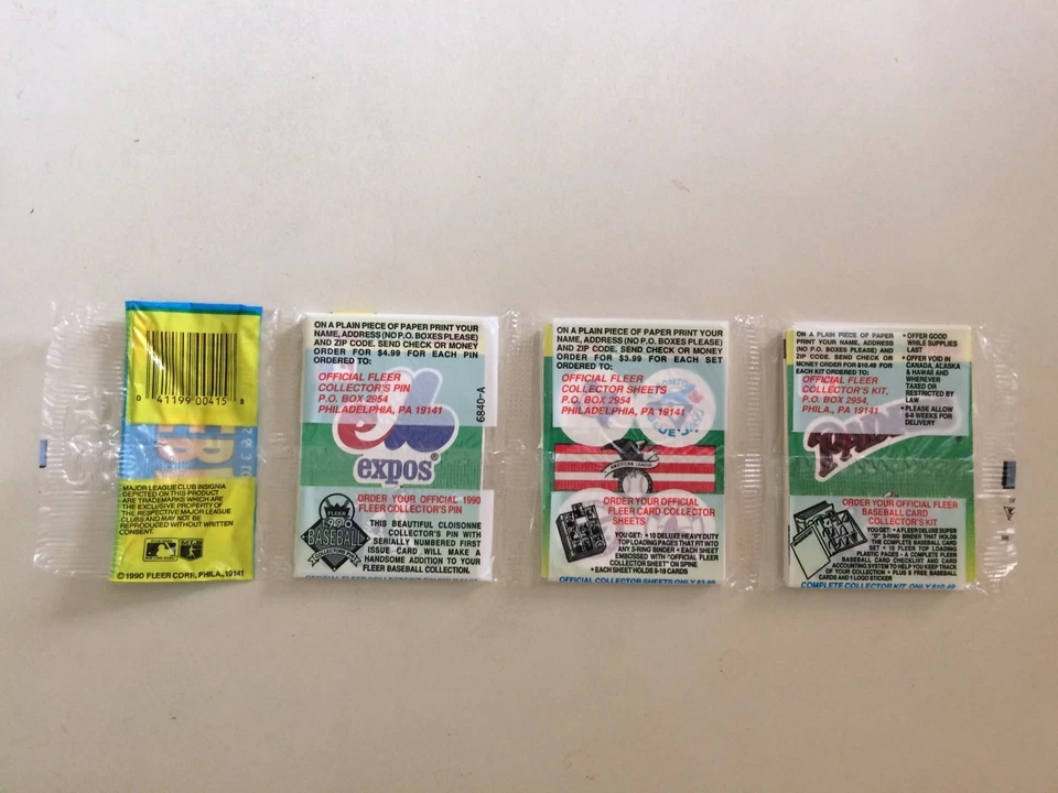 Paquete de portatarjetas de béisbol Fleer 1990 Todd Zeile parte superior delantera central ¡mostrando! Foto 3 de 3