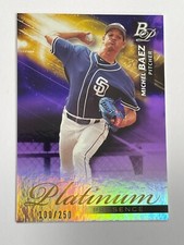 2018 Topps Bowman Platinum Padres Michel Baez Purple Presence /250 #PP-4
