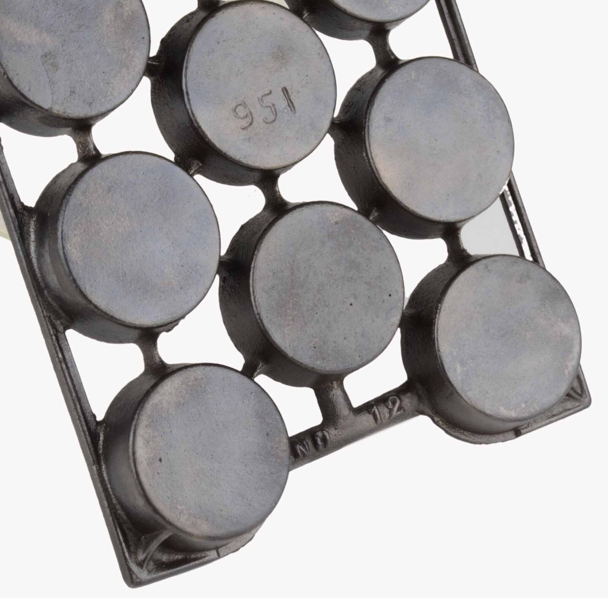 Very Early Griswold No 12 (951) Cast Iron 11-Cup Baking Gem Pan Ex