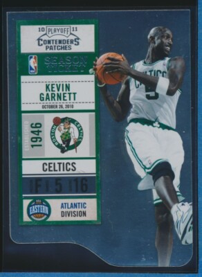 2010-11 Playoff Contenders Patches Silver Die-Cut Kevin Garnett /299 Celtics HOF