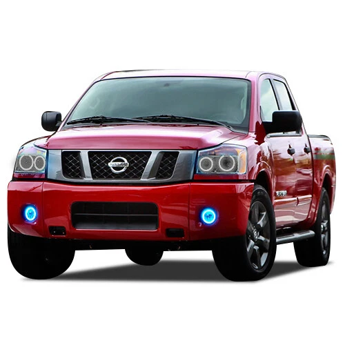 Bright Blue Angel Eye Fog Light Halo kit for Nissan Titan 04-15 - Image 2 of 3