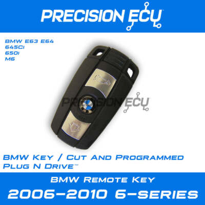 2006-2010 BMW E63 E64, 6-series Remote Key / Cut and Programmed