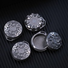 Titanium Alloy Round Pill Container Case Holder EDC Box Bottle Necklace Pendant