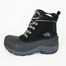 The North Face Boy's B AX0YKZ2 CHILKATS LACE Boots Retro Waterproof Black Sz 12